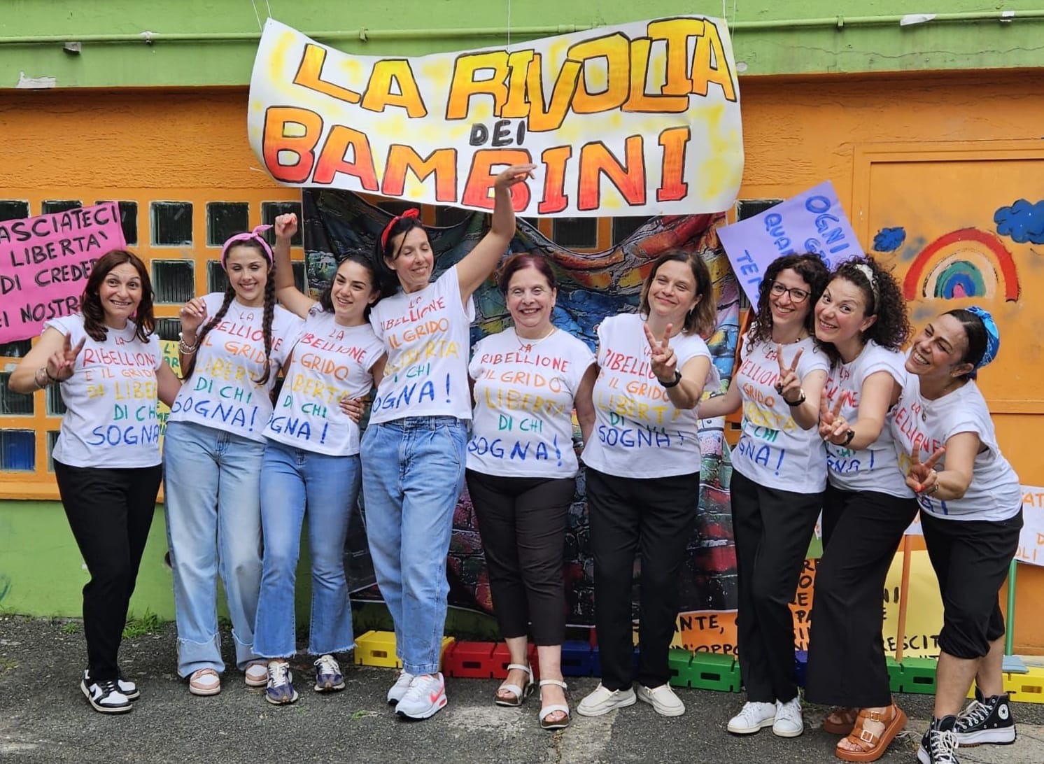 Il team della scuola Stimmate di San Francesco